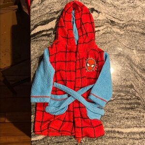 Kids Red and Blue Spider-Themed Costume Robe